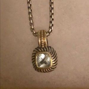 David Yurman Aquamarine Pendant and Necklace